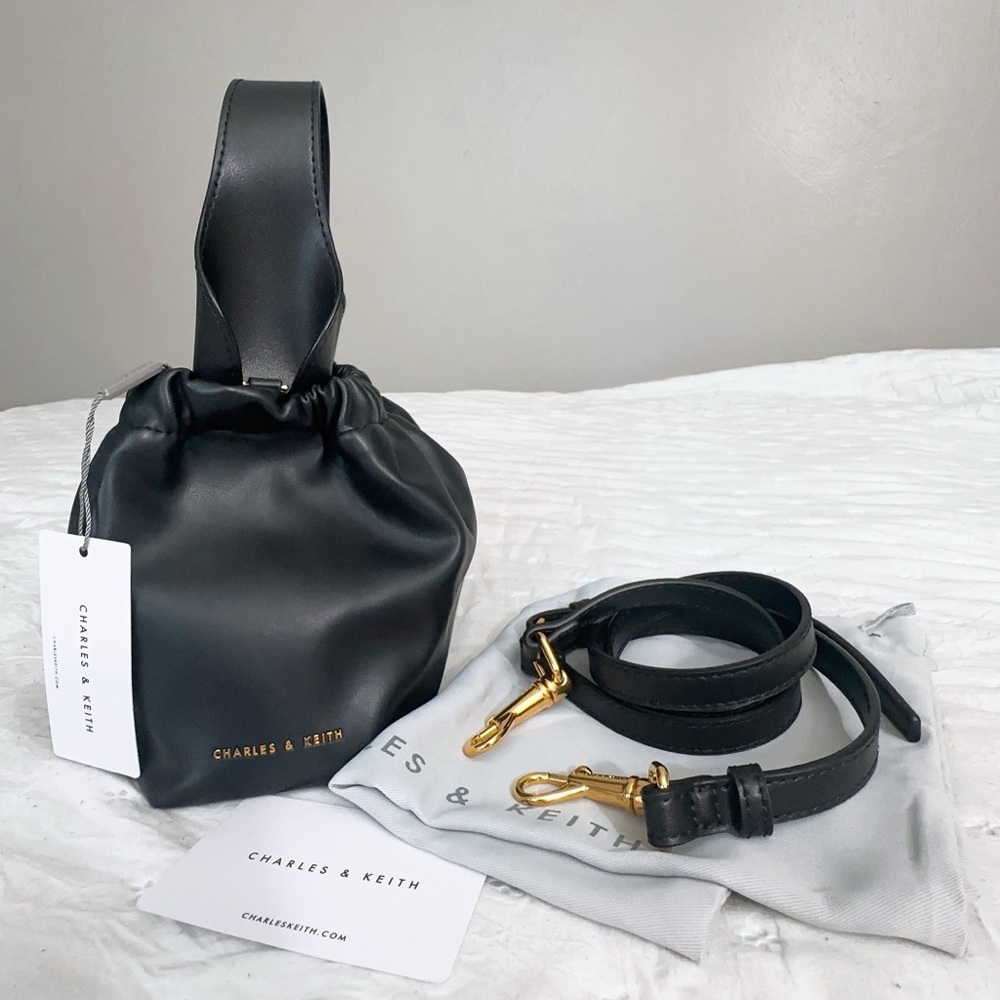 *NWT* Charles & Keith Ally Ruched Slouchy bag